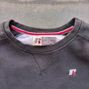 Russell Athletic Crewneck Sweatshirt Men's large workwear Outdoor Grunge black